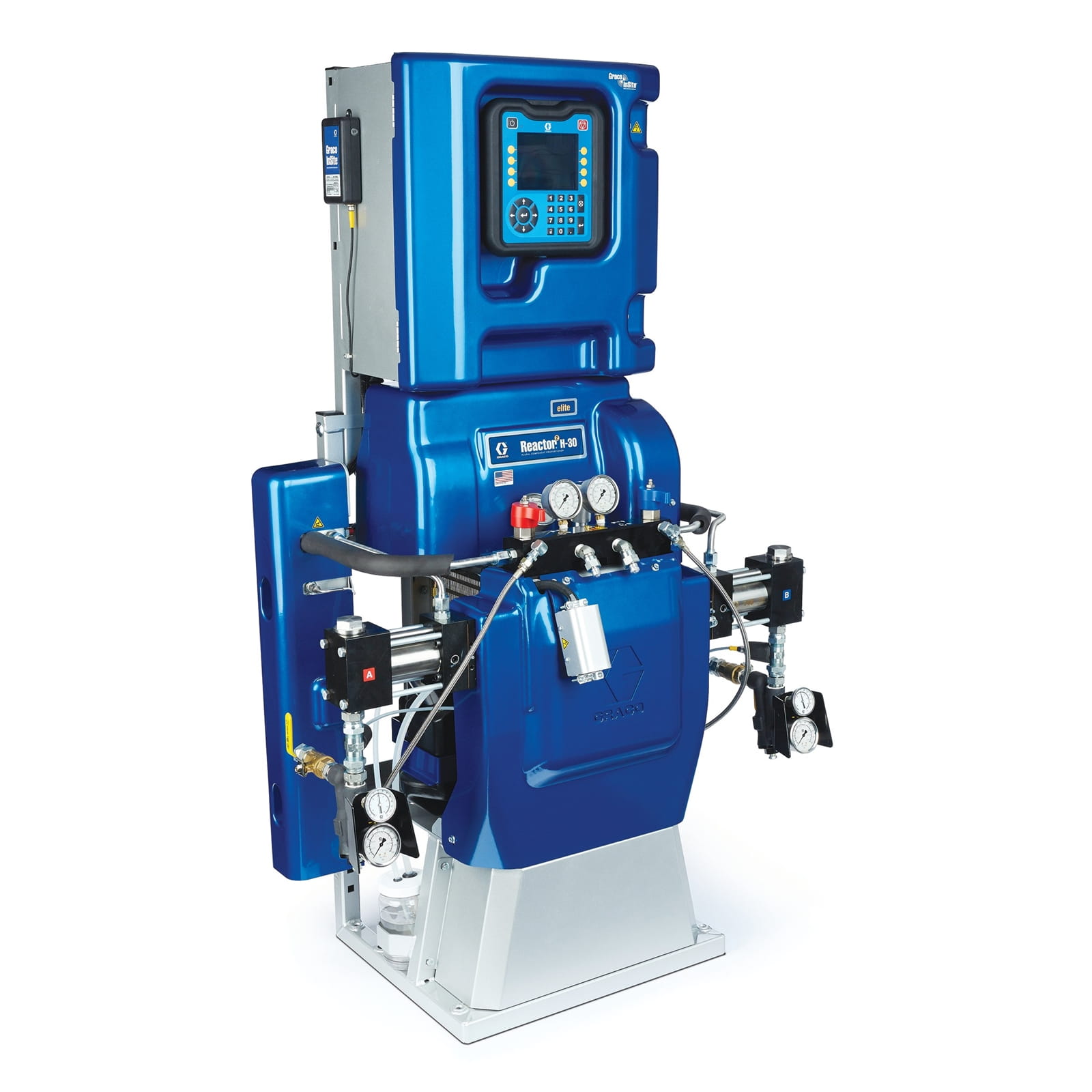 Appareil de dosage complet Reactor 2 H-40, pistolet AP Fusion, tuyau chauffé avec protection anti-usure, 20 kW, 400 V, triphasé.