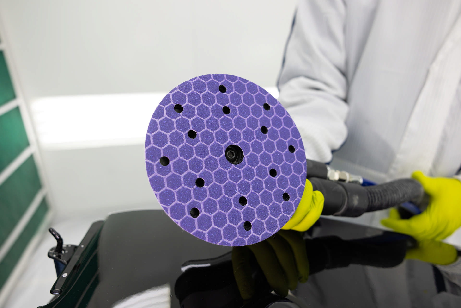 Papier abrasif Finixa violet - Céramique - Ø 150 mm - 15 trous - P80 - 50 pièces