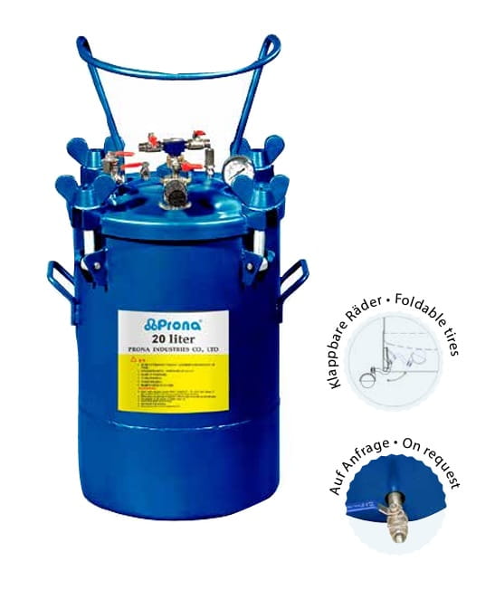 Prona Drucktank aus Aluminium -ohne Rührwerk / without agitator - 40 Ltr. Prona Drucktank aus Aluminium -ohne Rührwerk / without agitator - 40 Ltr.