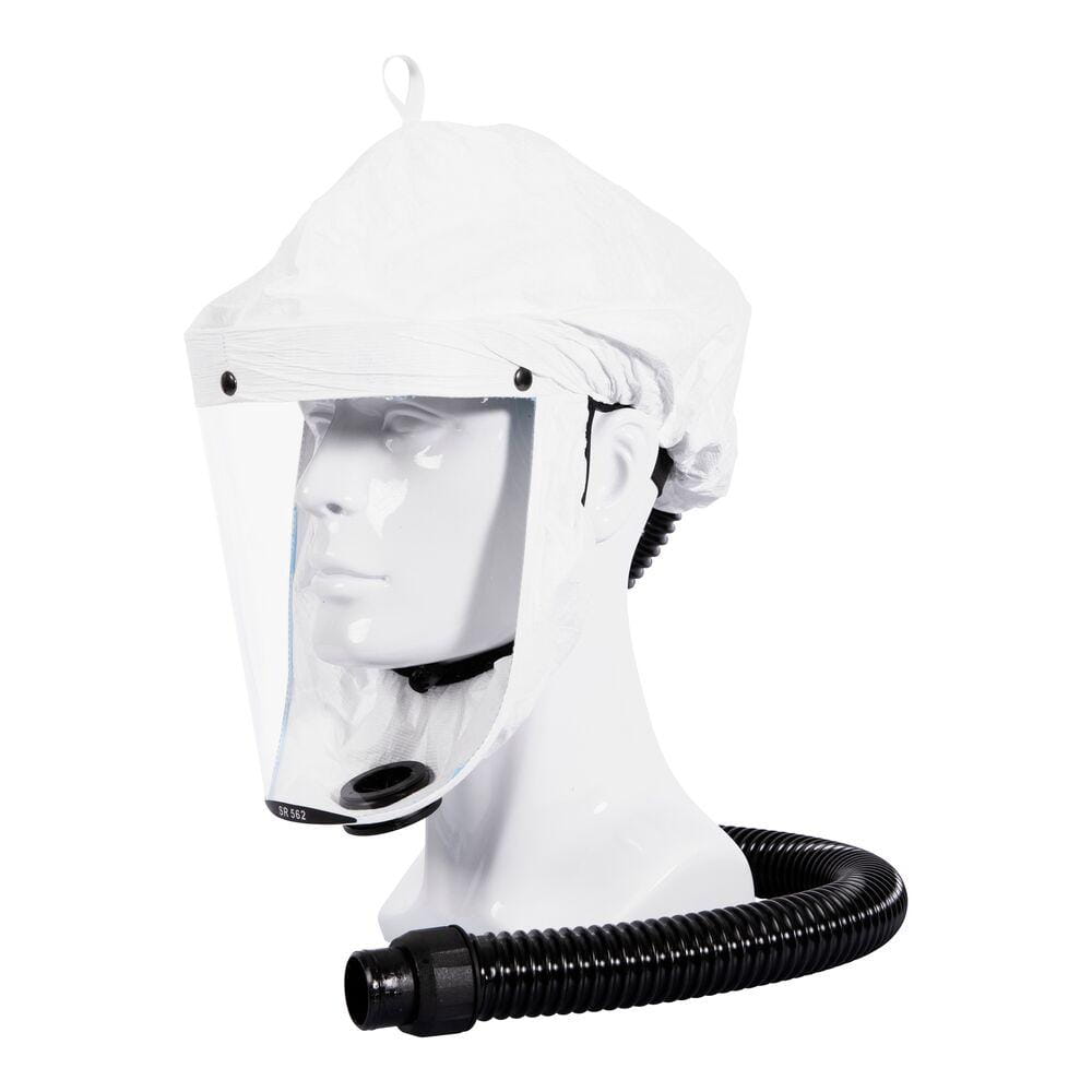 Sundström SR 562 protective hood with breathing tube and face seal