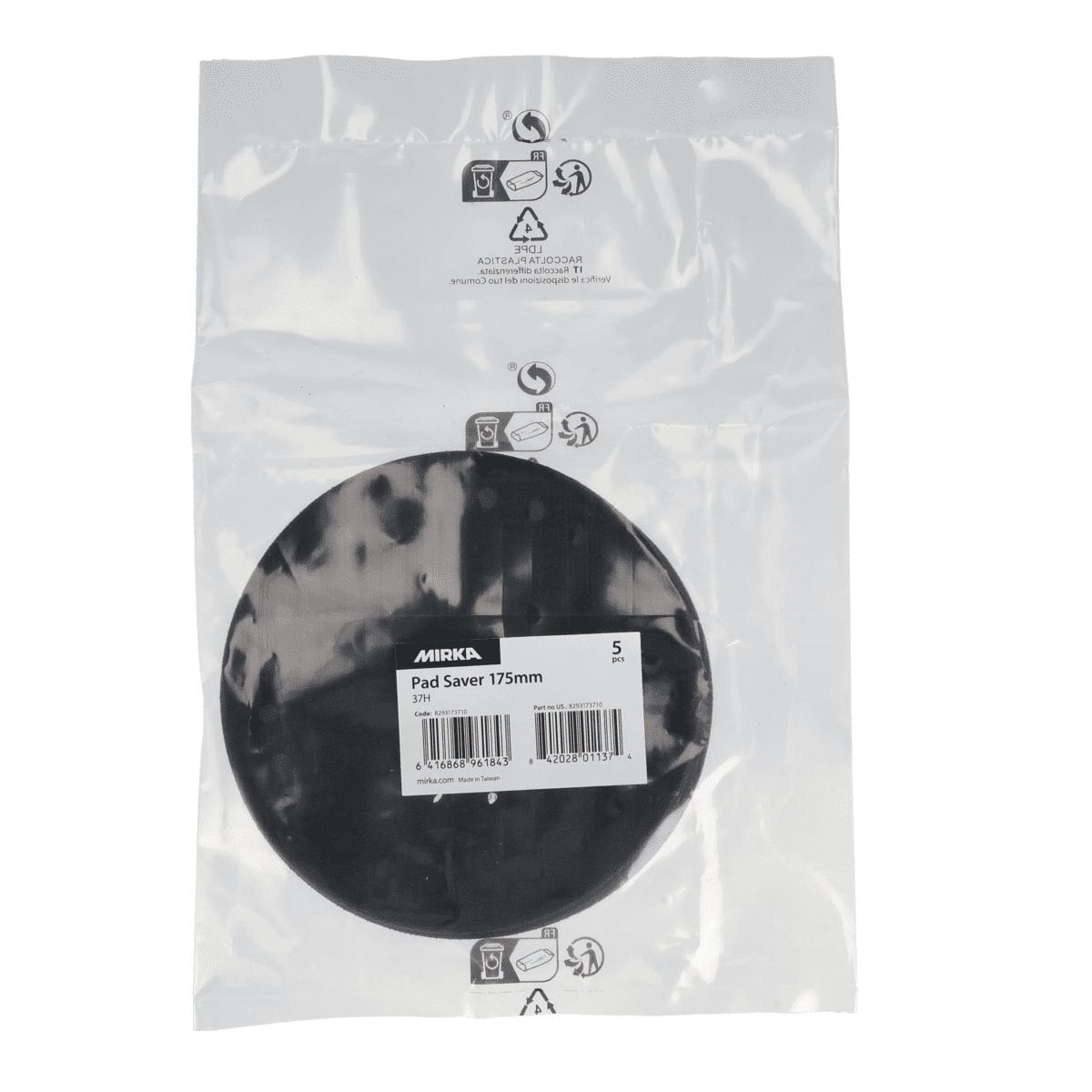 Mirka - Zubehör | Schutzauflagen & Softauflagen | Schutzauflage 175mm 37H, 5/Pack 37 Loch