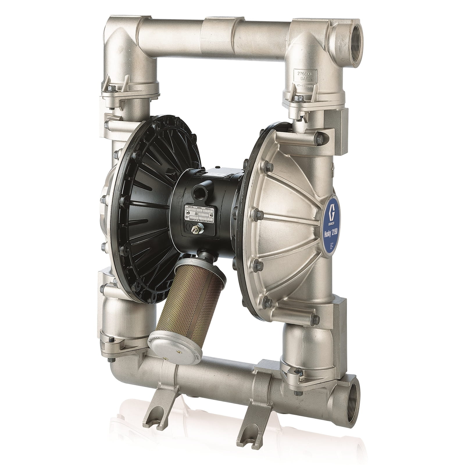 Husky 1590 SS 38.1 mm (1-1/2") NPT standard pump, AL centre housing, BN seats, BN balls and BN diaphragm