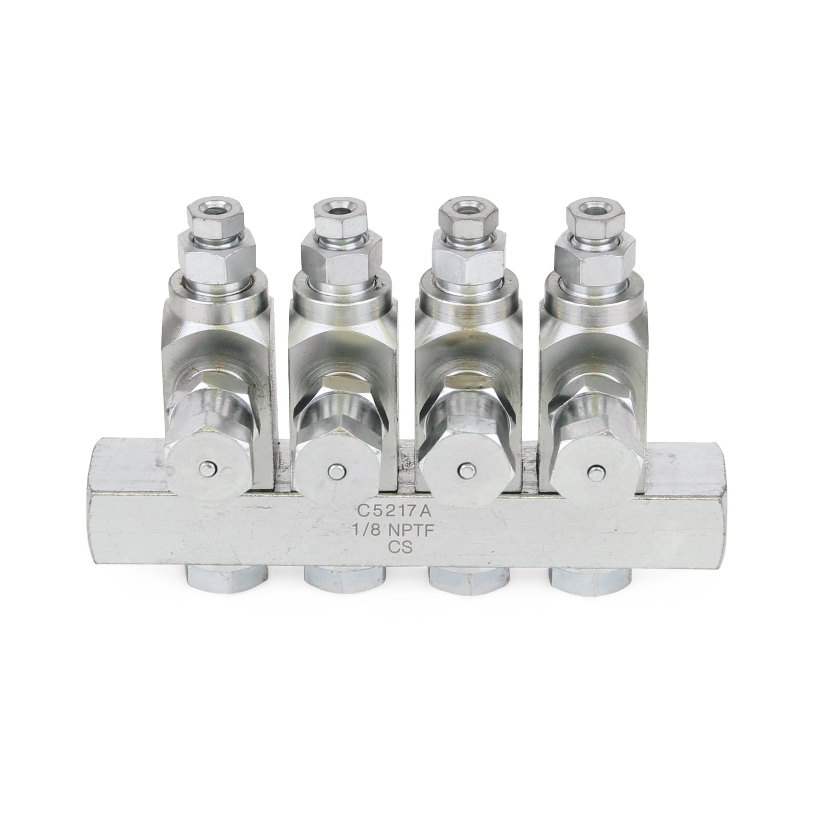 GL-33™ Fett-Einleitungsverteiler, Edelstahl, Verteiler mit 4 Einleitungsverteilern, 1/8 NPT x 1/8