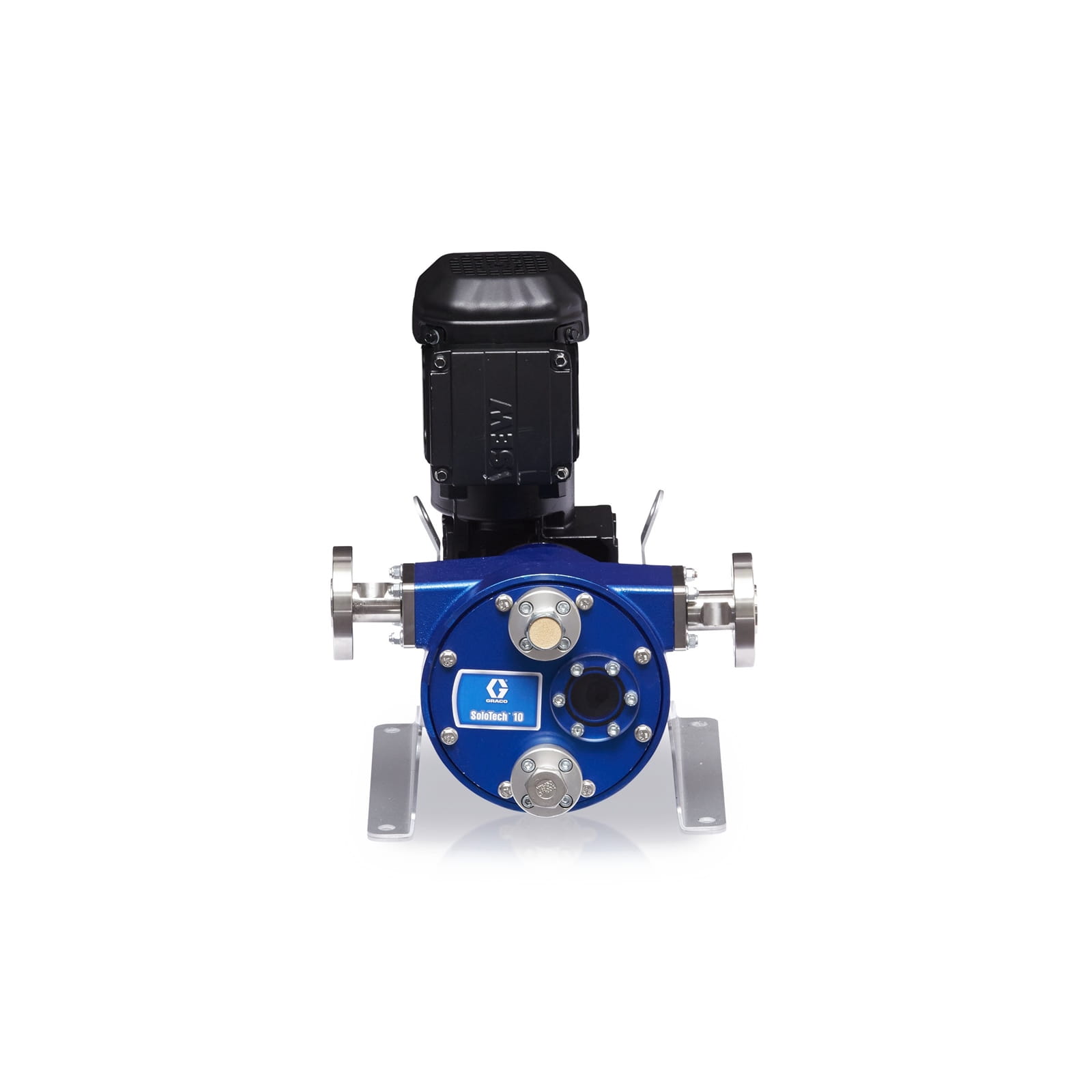 Bomba peristáltica SoloTech™ 10 de caucho natural de alta velocidad con tubo de caucho natural, conexión de acero inoxidable 316 y motor de CA.