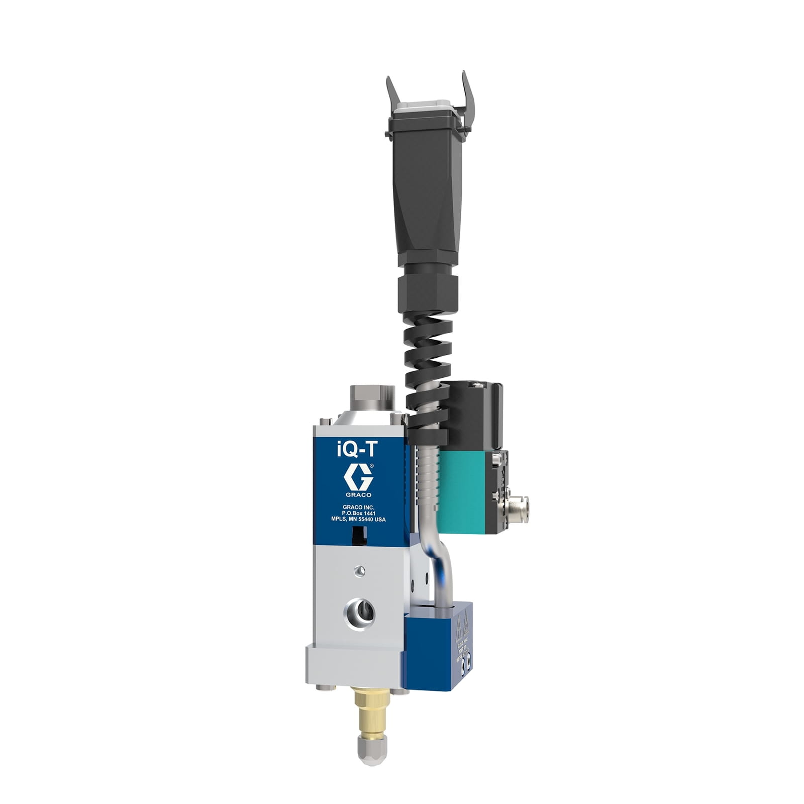 iQ dosing valve, nozzle seal, not heated, 2.5 mm nozzle, 000 mm nozzle, solenoid valve for remote mounting