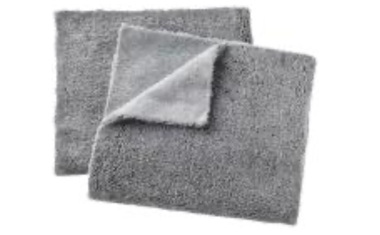 TÊTE PIVOTANTE E-D-CHIFFON EN MICROFIBRE premium ultra doux Couleur gris 40 cm x 40 cm, plié à 20 cm x 20 cm - Chiffon de nettoyage en microfibre, différentes couleurs