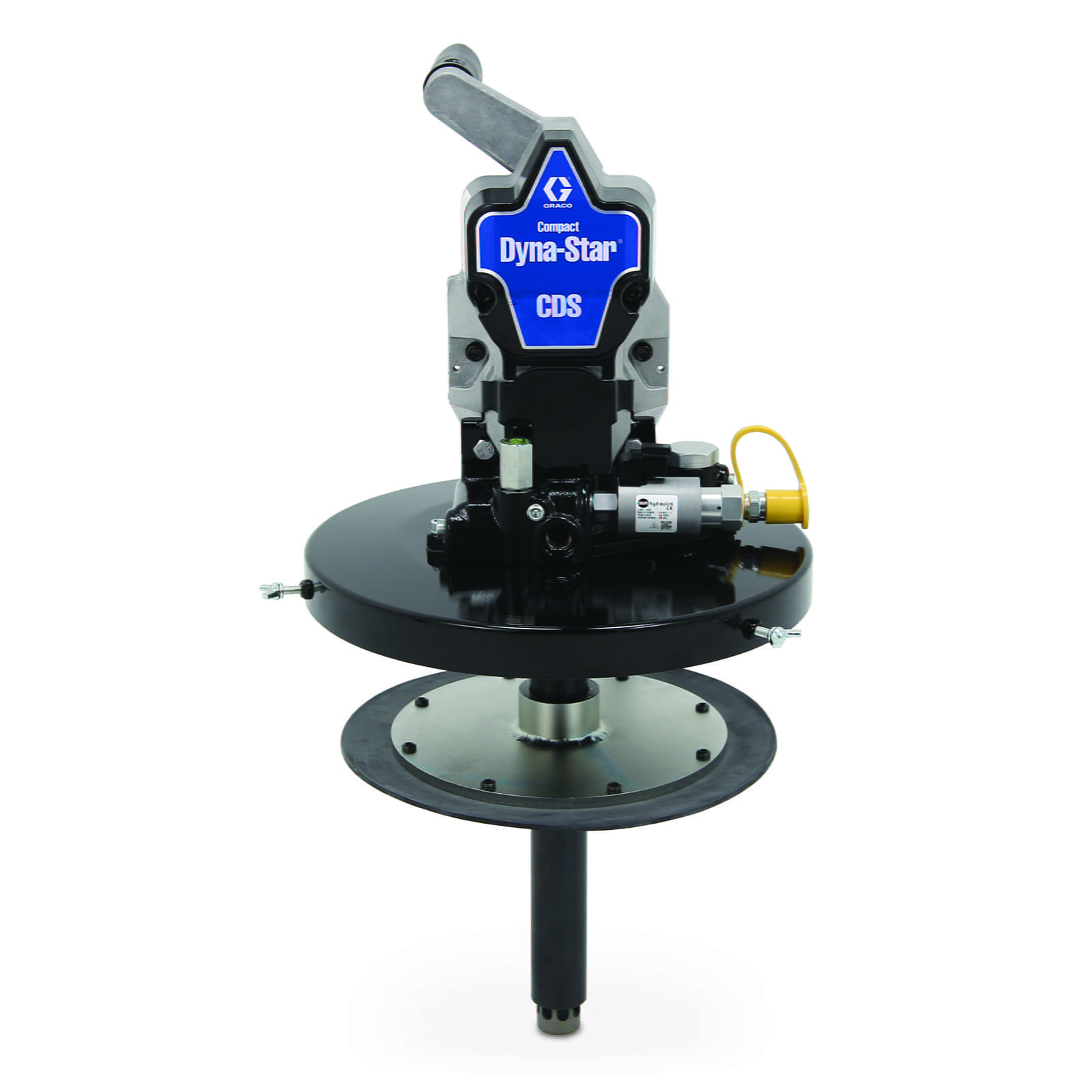 Compact Dyna-Star® 24 VDC, 16 kg Valvola di sfiato Sostituzione olio o lubrificante, pompa, maniglia di sollevamento, indicatore di pressione e livello