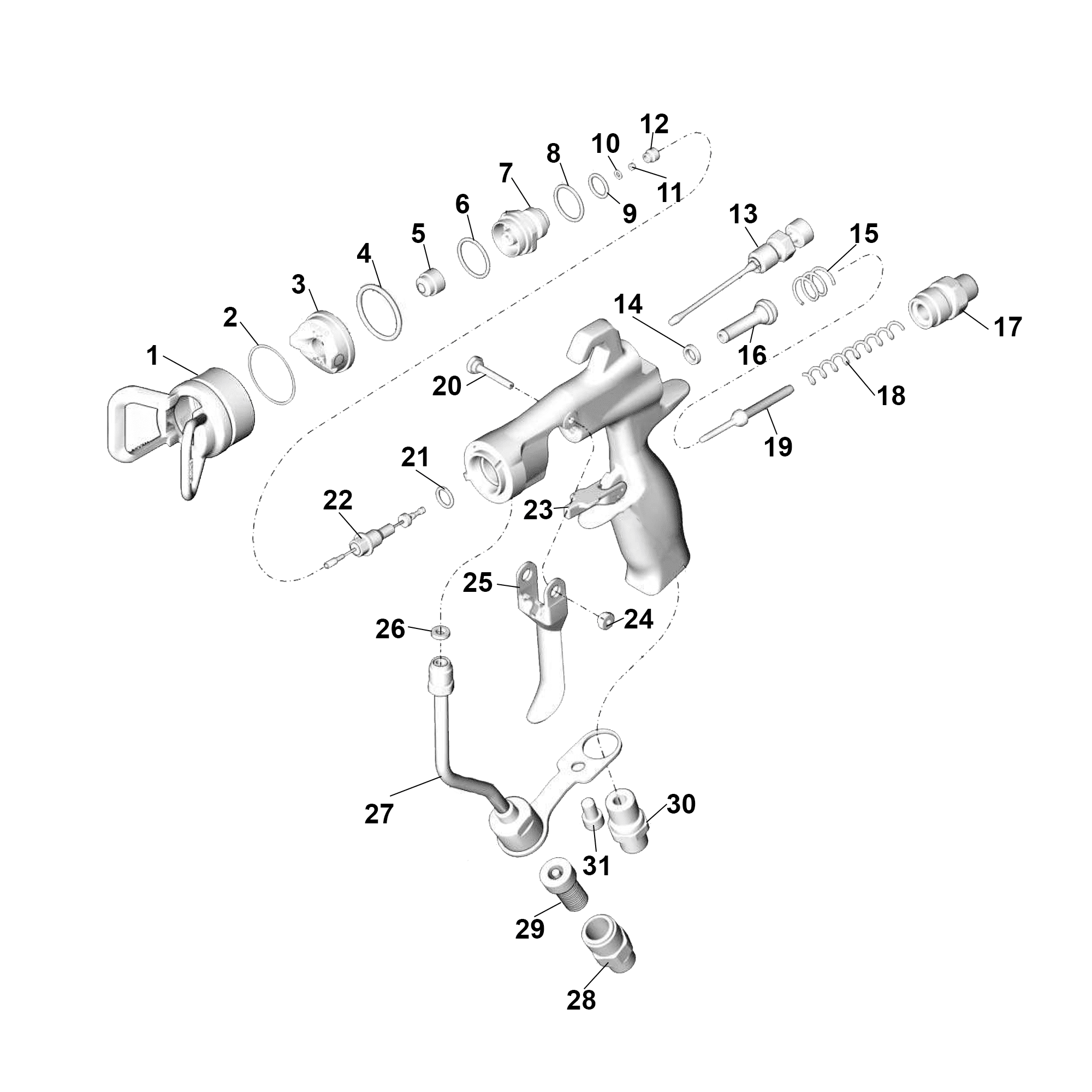 Graco G40 Airless-Pistole mit Luftunterstützung