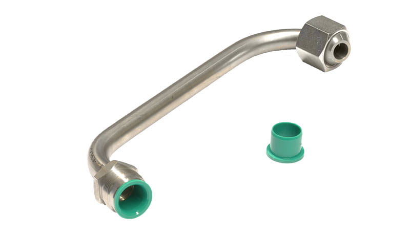 Beschichtpunkt “U” – Adattatore obliquo a U in acciaio inossidabile per serbatoio superiore AG 36x2 mm" x IG 1/2"