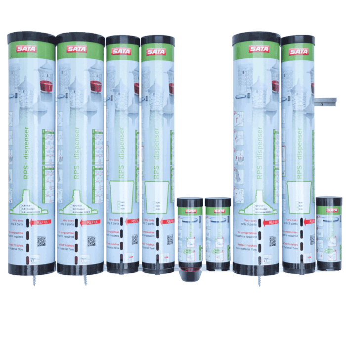 SATA RPS wall dispenser, Standardvariante[: 2x Becherröhren / 2x ...
