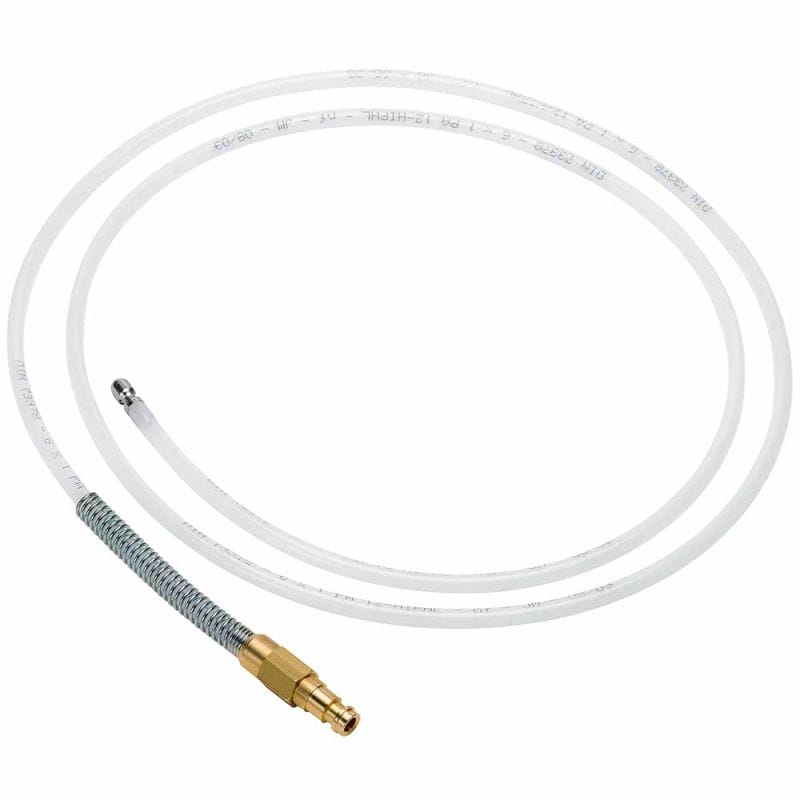 Nylonsonde, flexibel 1500 mm lang, Ø 6 mm, mit Radialdüse 360° Radialstrahl, schräg nach vorne und h