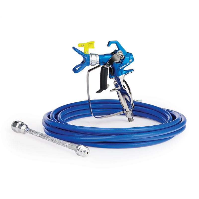 Contractor PC Airless-Spritzpistole, RAC x LP 517, BlueMax II Airless-Schlauch, 3/16
